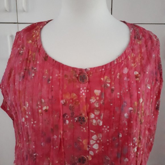 NWOT Coral Pink Cotton Sleeveless Summer Dress - Picture 1 of 5